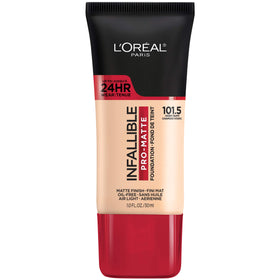 L'Oreal Paris front packaging showing bottle and label, professional finish benefit