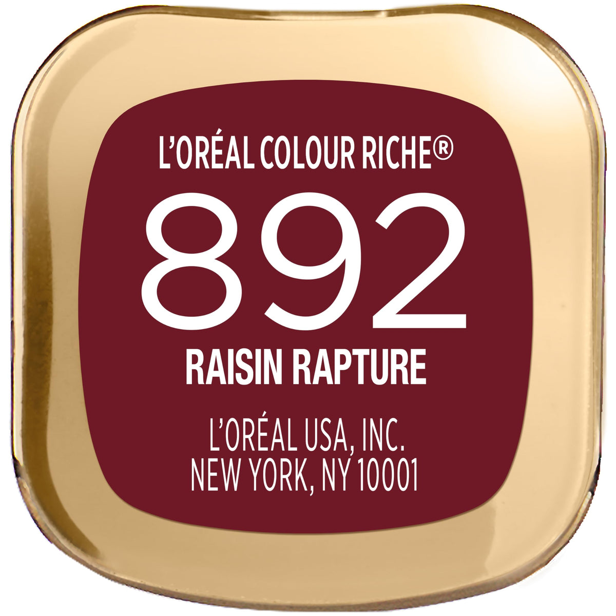 L'Oreal Paris Raisin Rapture applied on lips displaying flattering berry tone