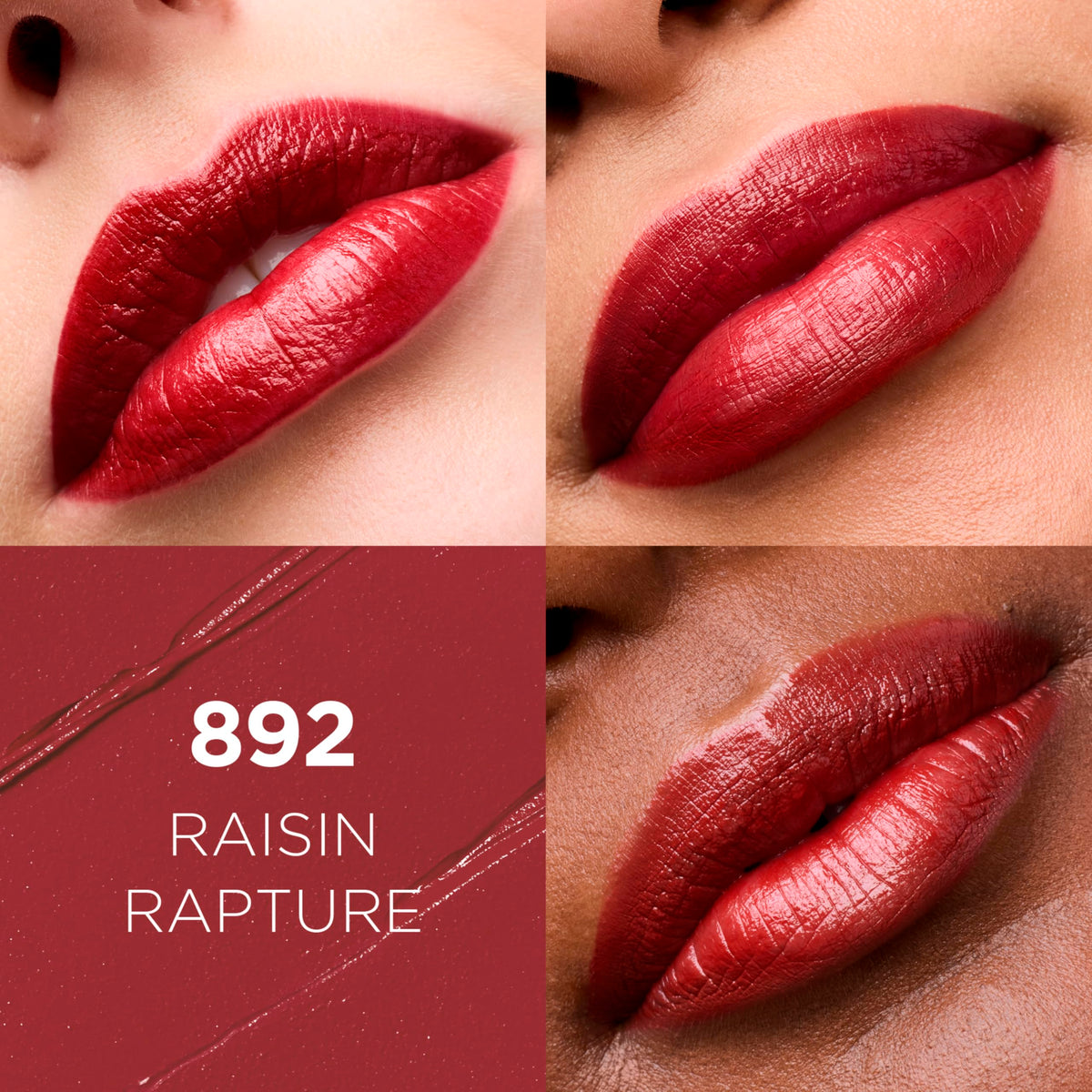 L'Oreal Paris Raisin Rapture open twist revealing creamy bullet and smooth glide