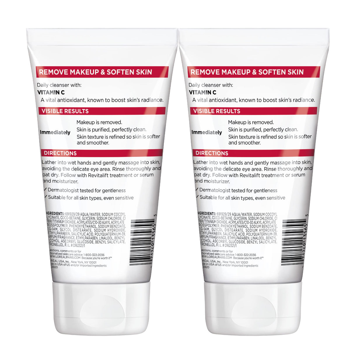 L'Oreal Paris cleanser placed by sink in morning routine scene showing effortless use benefit