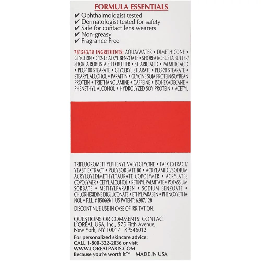 L'Oreal Paris cream texture close-up showing lightweight, fast-absorbing formula