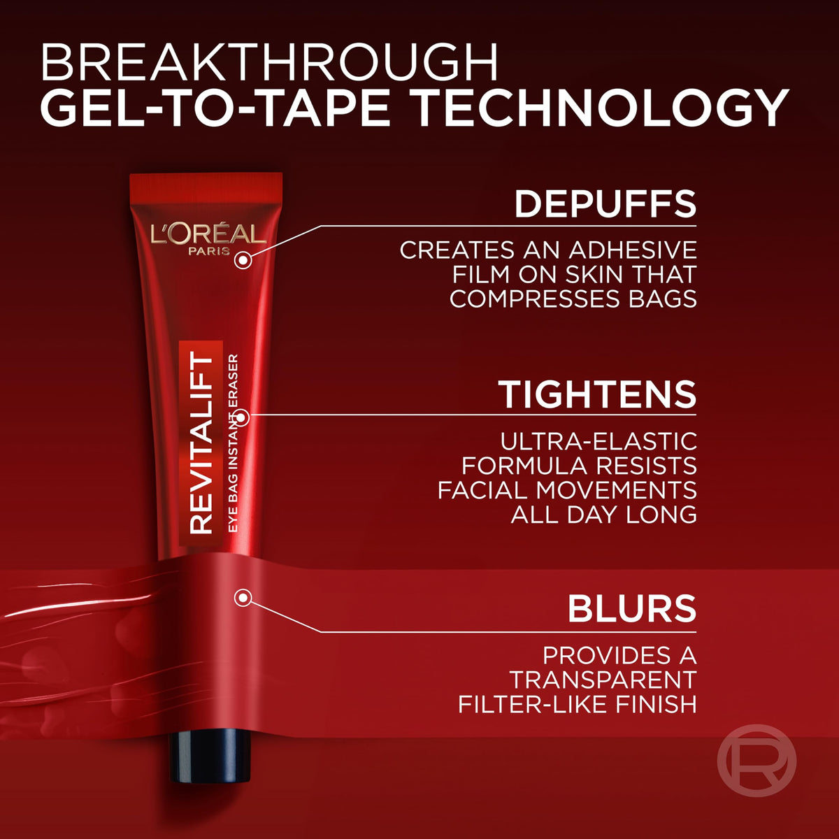 L'Oreal Paris product with sample in branded packaging, trial-ready benefit