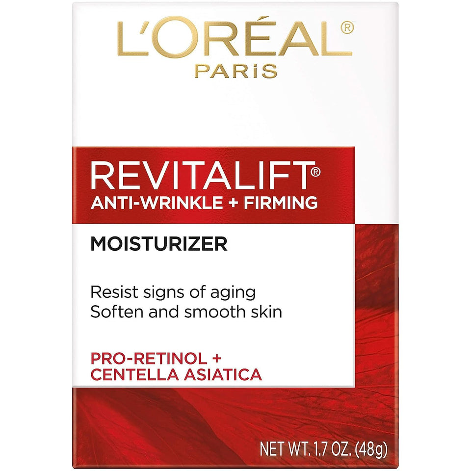 L'Oreal Paris jar front view showing product and firming benefit