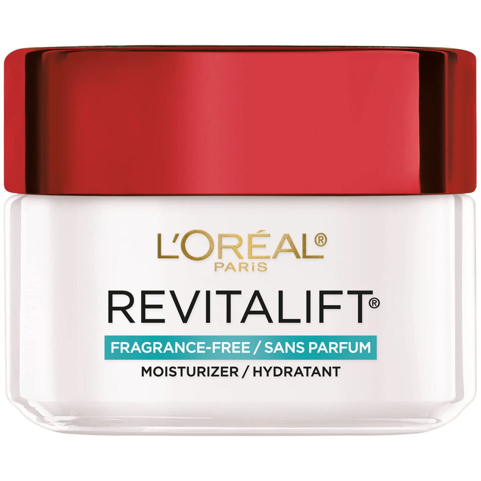 L'Oreal Paris jar front view showing label and compact packaging benefit: easy identification