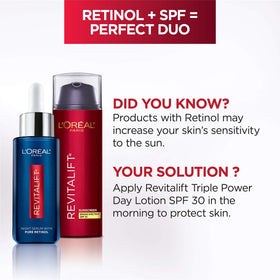 L'Oreal Paris Revitalift applied in morning routine under makeup for protection