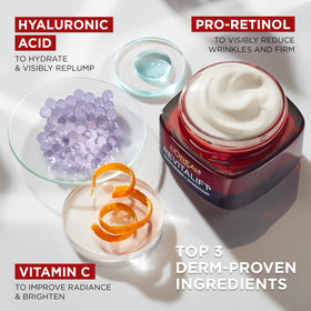 L'Oreal Paris ingredient graphic highlighting Pro‑Xylane firmness support