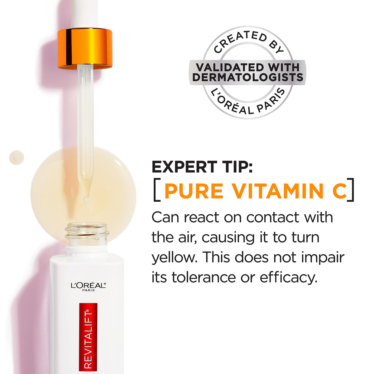 L'Oreal Paris product label close-up showing ingredients list, transparency and ingredient clarity