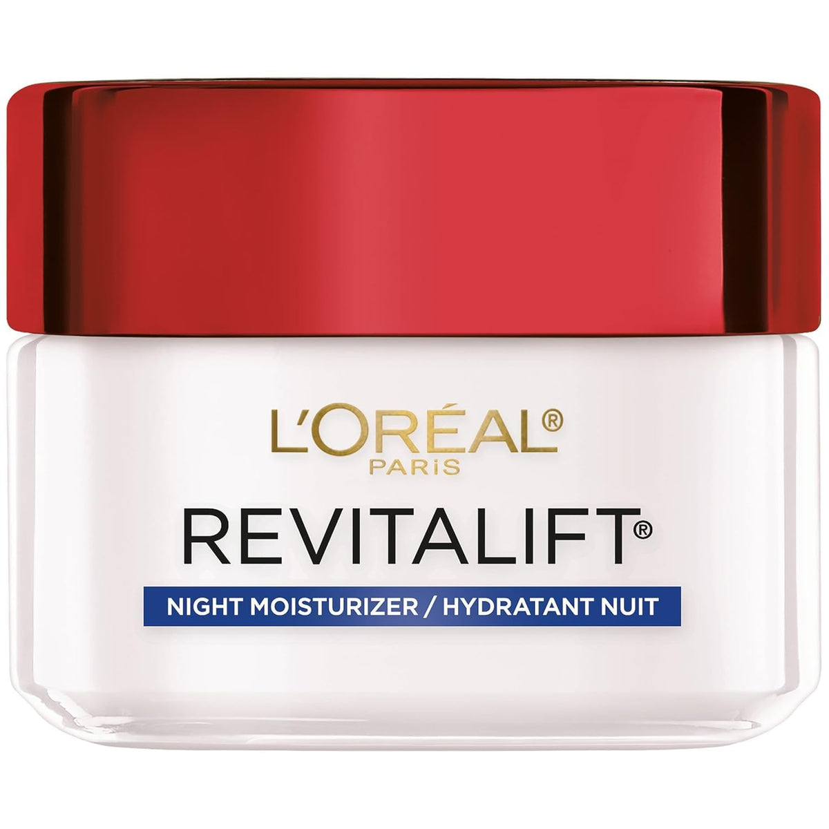 L'Oreal Paris RevitaLift cream texture close-up highlighting quick absorption