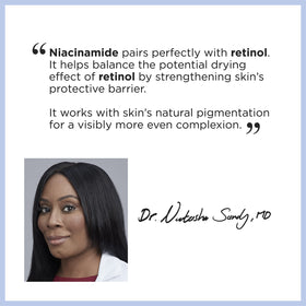 L'Oreal Paris label close-up highlighting retinol and niacinamide ingredients