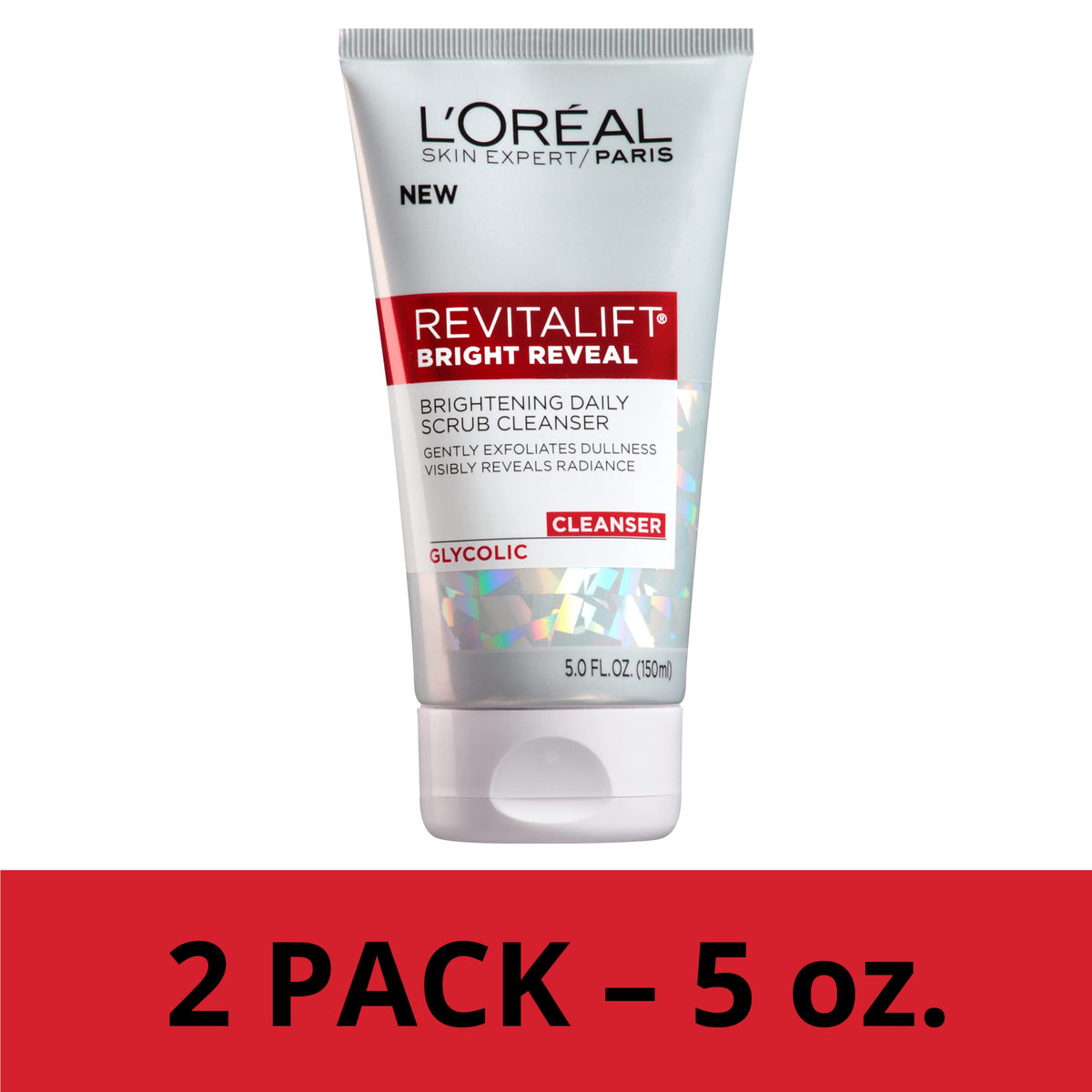 L'Oreal Paris open tube producing foam to show gentle lather and cleansing action