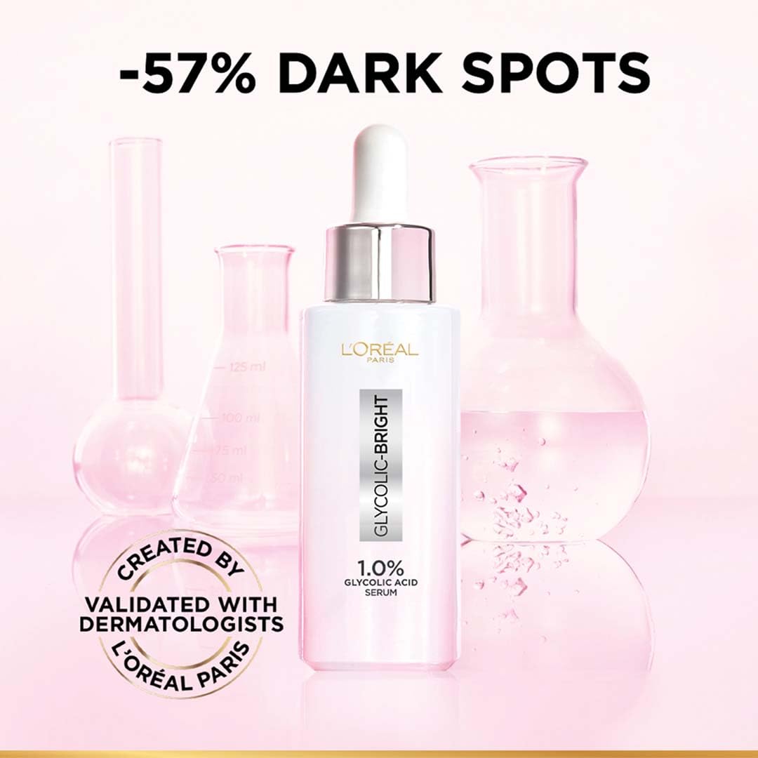 L'Oreal Paris serum in hand shows 15ml size for travel-friendly convenience
