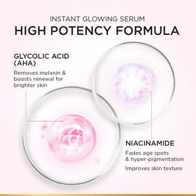 L'Oreal Paris serum on bathroom shelf conveys daily routine ease and brightening