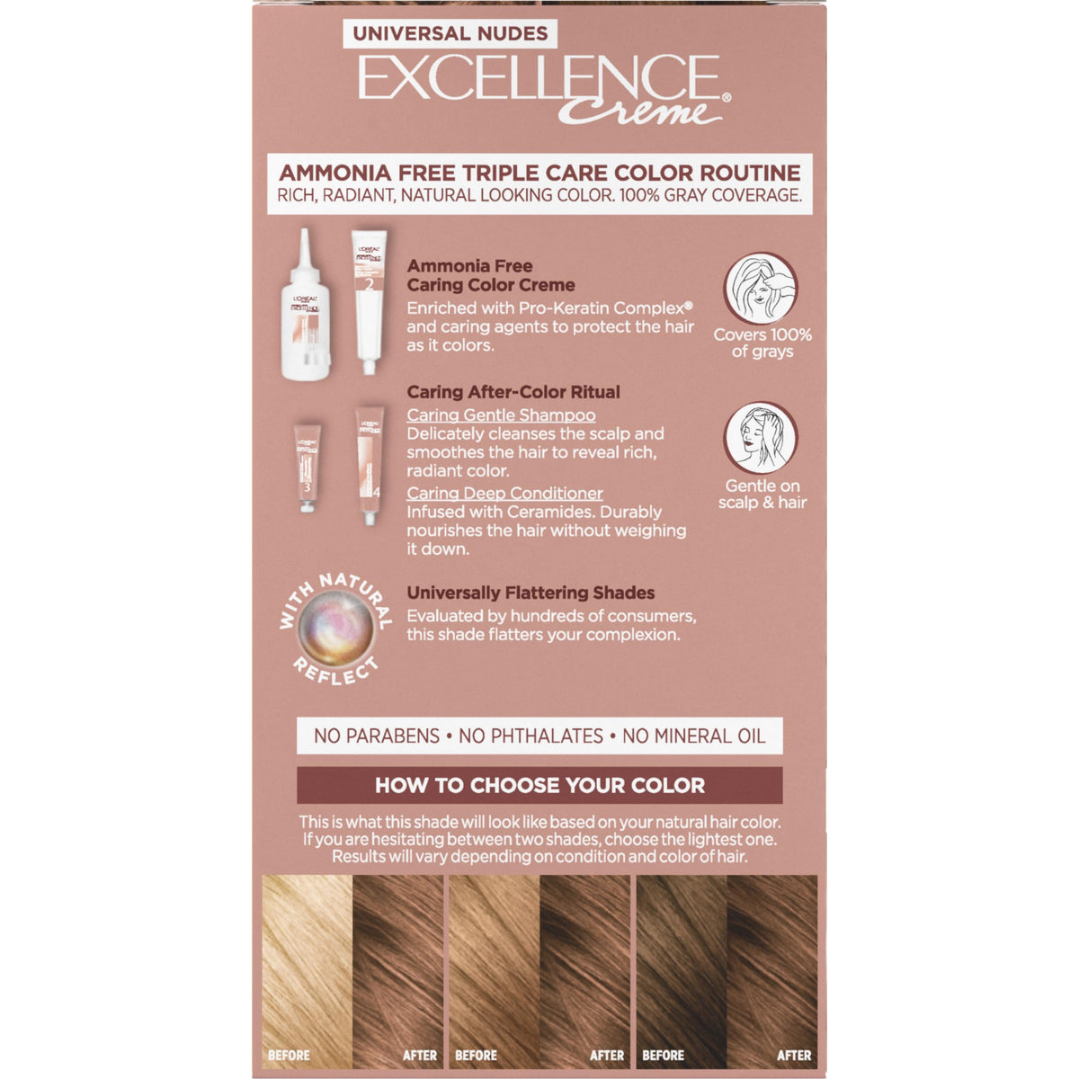 L'Oreal Paris shade swatch 7N Natural Dark Blonde for tone preview