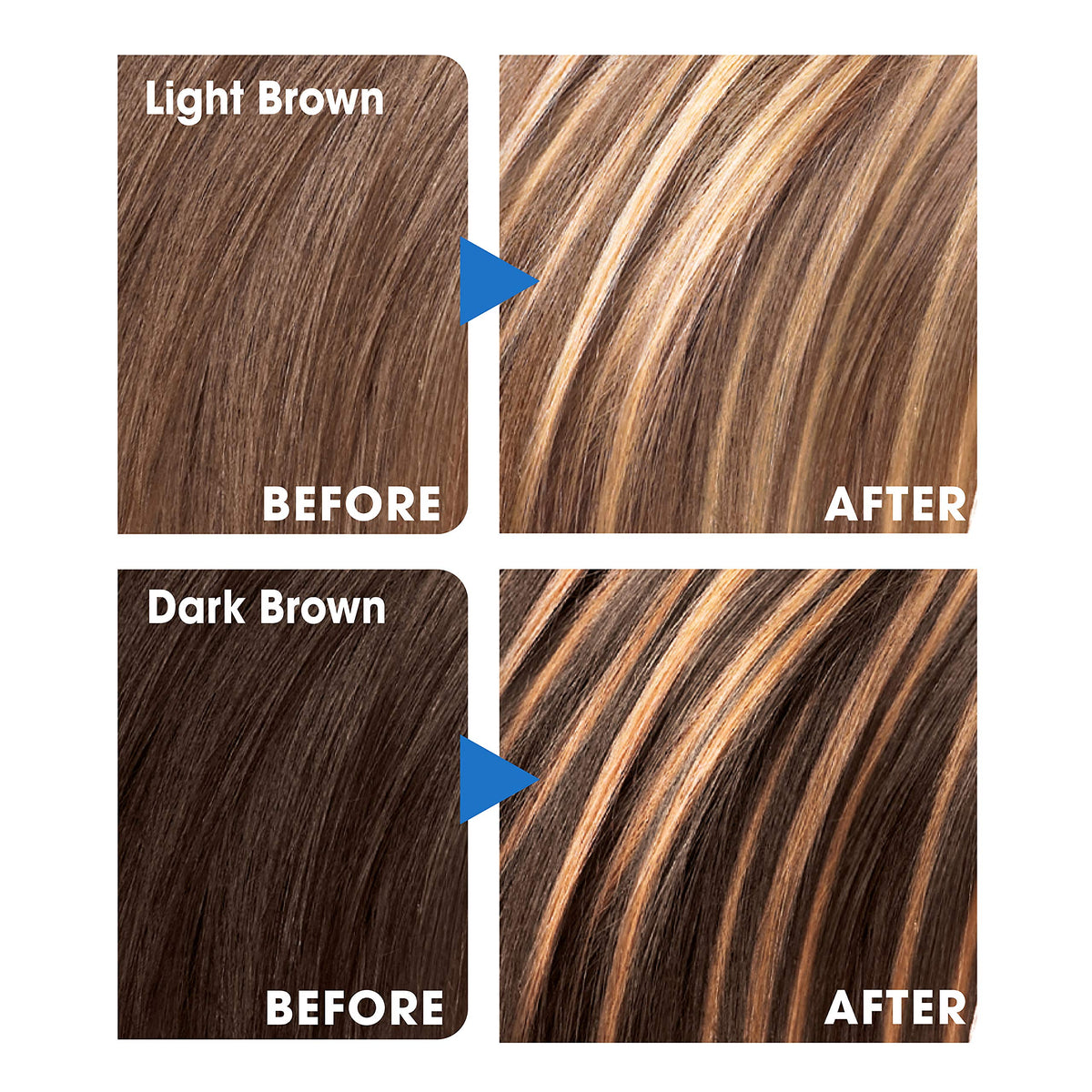 L'Oreal Paris H55 shade swatch on short hair strand for warm tone