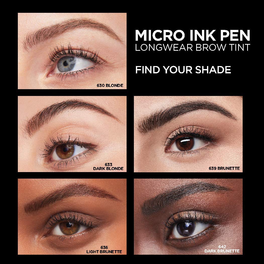 L'Oreal Paris pen next to ruler to show compact travel-friendly size