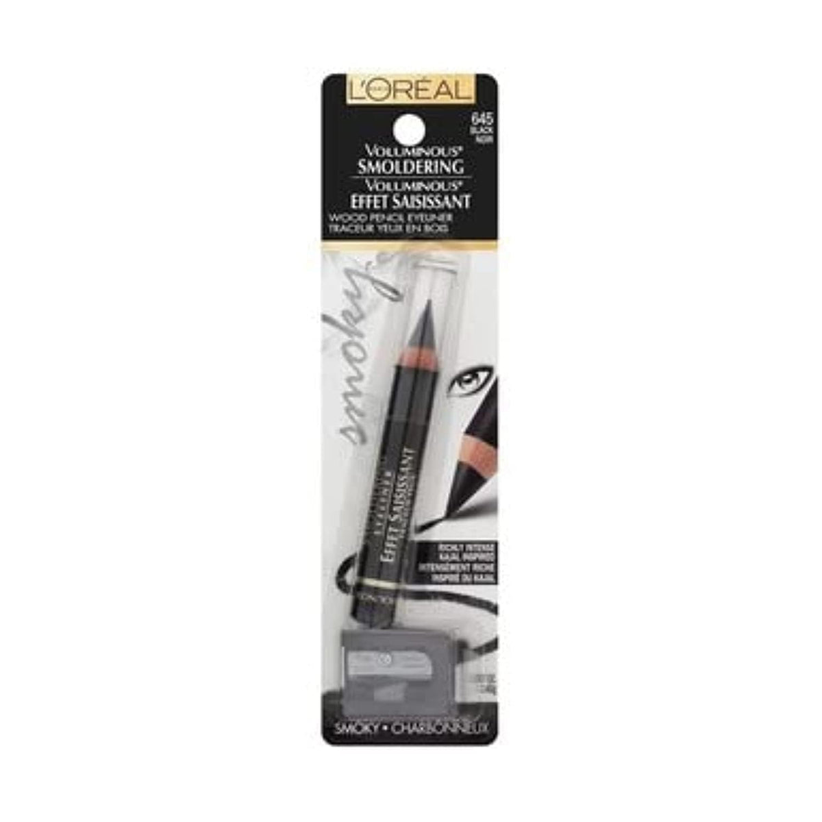 L'Oreal Paris model wearing smoldering eyeliner in evening setting, elevates night makeup