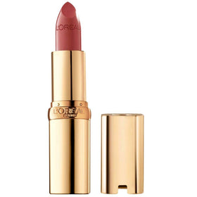 L'Oreal Paris lipstick front view showing 755 Spiced Cider and rich coverage benefit