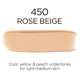 L'Oreal Paris spread on back of hand showing blendability and buildable coverage
