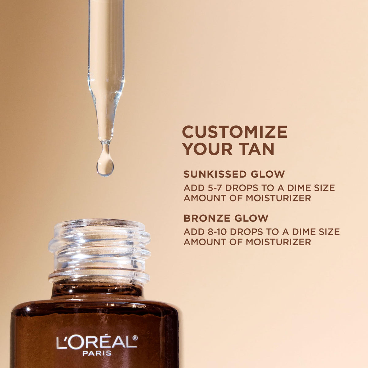 L'Oreal Paris application on face and neck showing even coverage benefit