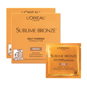 L'Oreal Paris front packaging showing six-count towelettes and benefits