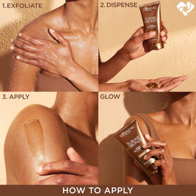 L'Oreal Paris close-up of lotion pump dispensing smooth formula for easy control