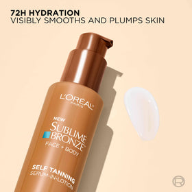 L'Oreal Paris pump nozzle detail illustrating controlled, mess-free dispensing