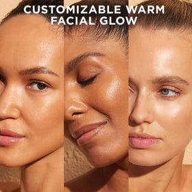 L'Oreal Paris drops blended on skin showing smooth, hydrated texture