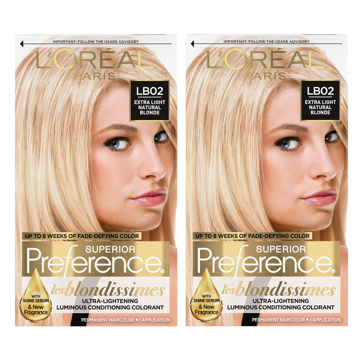 L'Oreal Paris front packaging showing product and shade benefits