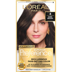 L'Oreal Paris front packaging showing kit and shade for easy selection