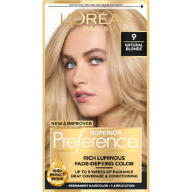 L'Oreal Paris front packaging showing benefits and shade, easy selection