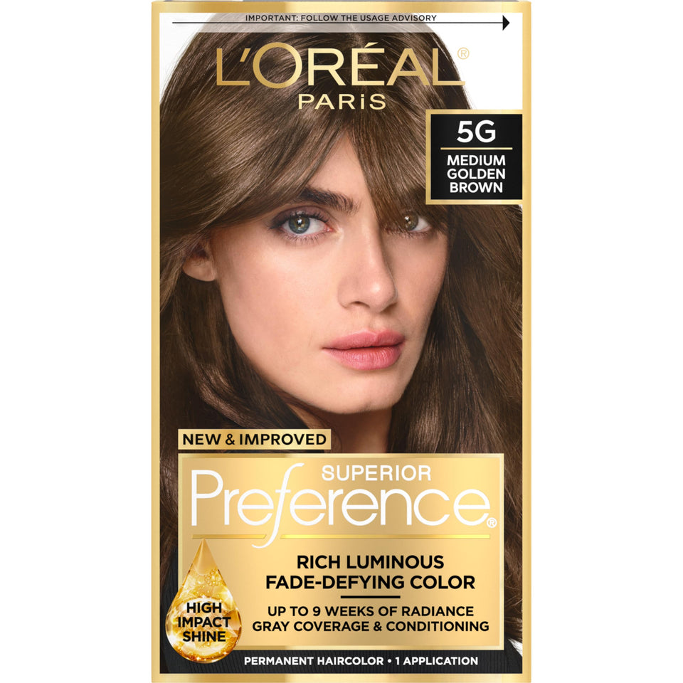 L'Oreal Paris front packaging showing kit and shade for clear identification and benefit
