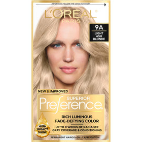 L'Oreal Paris front packaging showing product benefits and shade