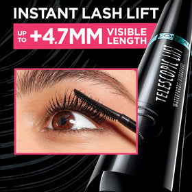 L'Oreal Paris before and after lashes showing lifted, longer, separated look