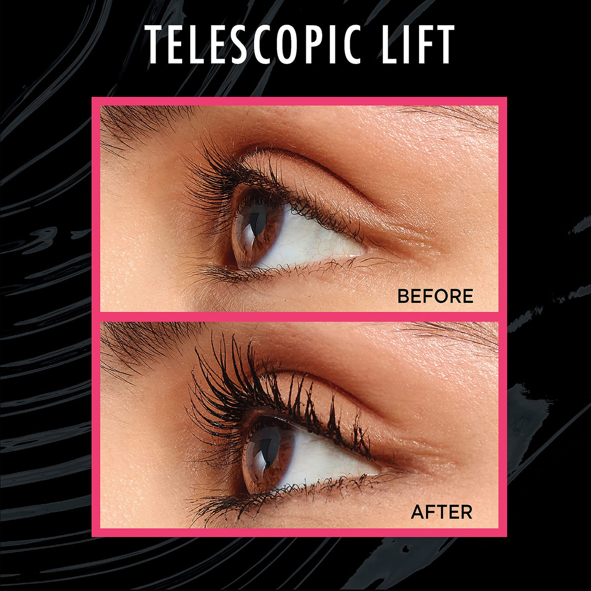 Hand holding L'Oreal Paris mascara to show size and easy application control