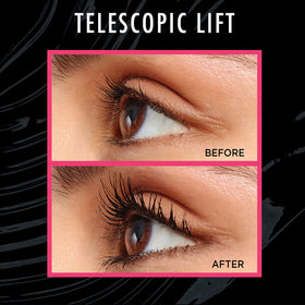 Hand holding L'Oreal Paris mascara to show size and easy application control