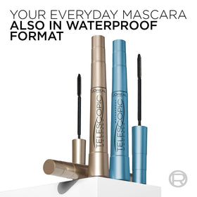 L'Oreal Paris user applying mascara showing lash-by-lash lengthening benefit