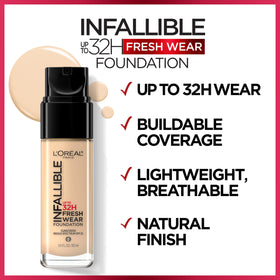 L'Oreal Paris texture close-up revealing silky, thin liquid for breathable wear