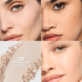 L'Oreal Paris translucent swatch on skin showing subtle brightening and color correction