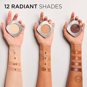 L'Oreal Paris applicator used by fingers blending balm for smooth, natural coverage
