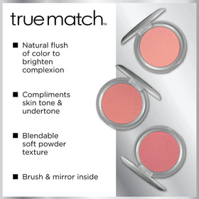 L'Oreal Paris blush being applied to cheek to create natural flush