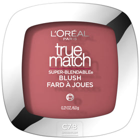 L'Oreal Paris compact front view showing Spiced Plum shade and branding