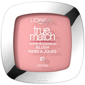 L'Oreal Paris compact front view showing Baby Blossom shade and branding for quick selection