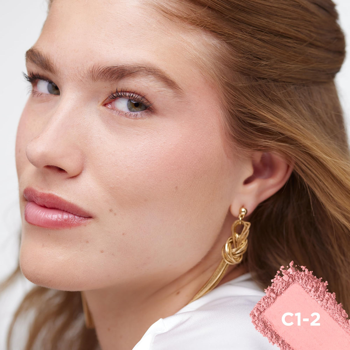L'Oreal Paris swatch of Baby Blossom on skin showing true-match color payoff