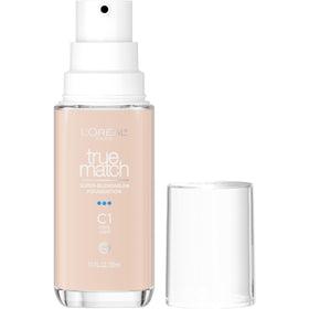 L'Oreal Paris front bottle showing shade C1 and pump for easy dispensing