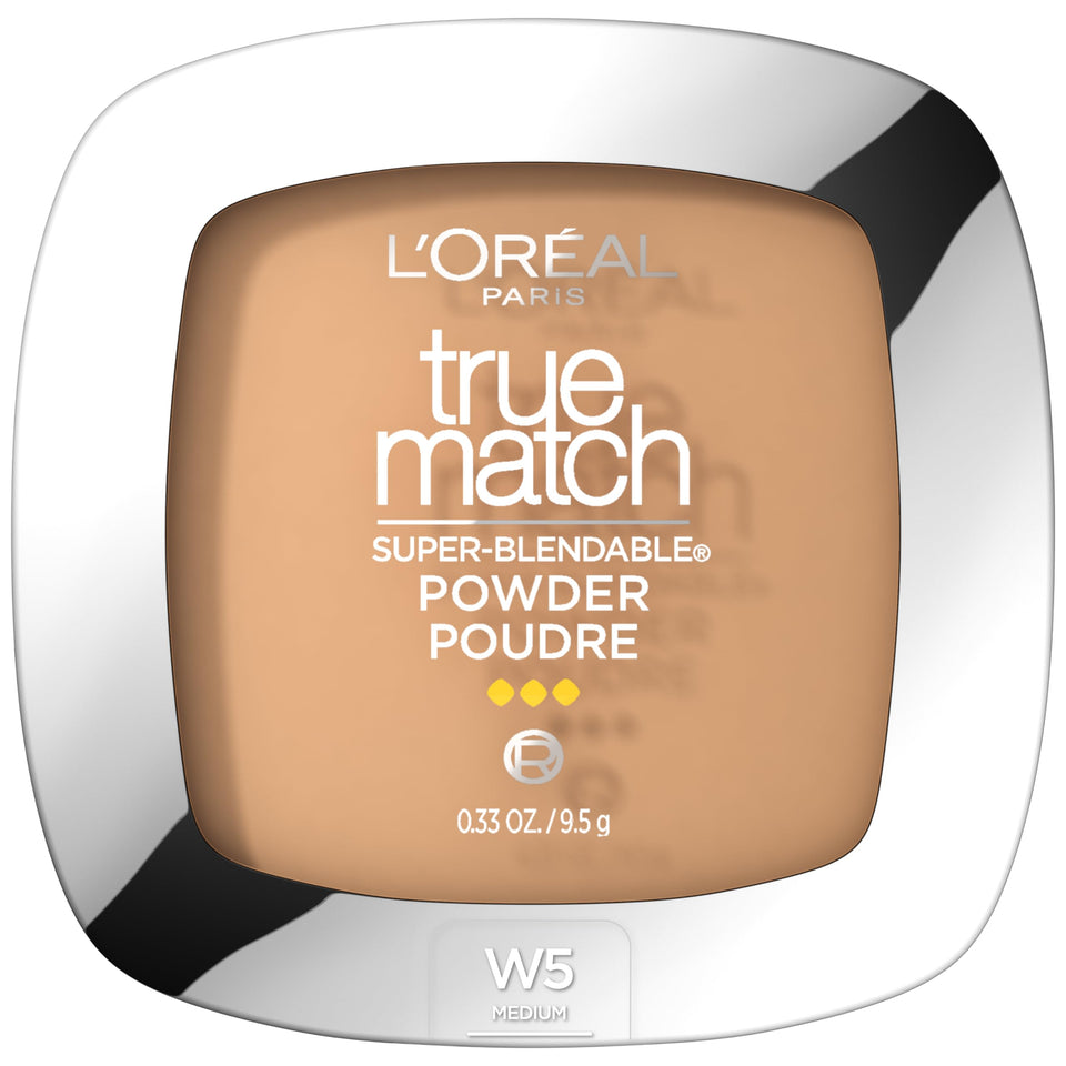 L'Oreal Paris compact front packaging showing shade W5 medium and brand visibility