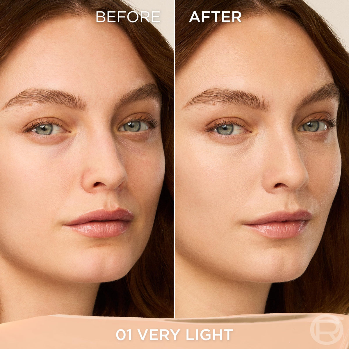 L'Oreal Paris compact open with mirror and teardrop applicator for convenient touch-ups