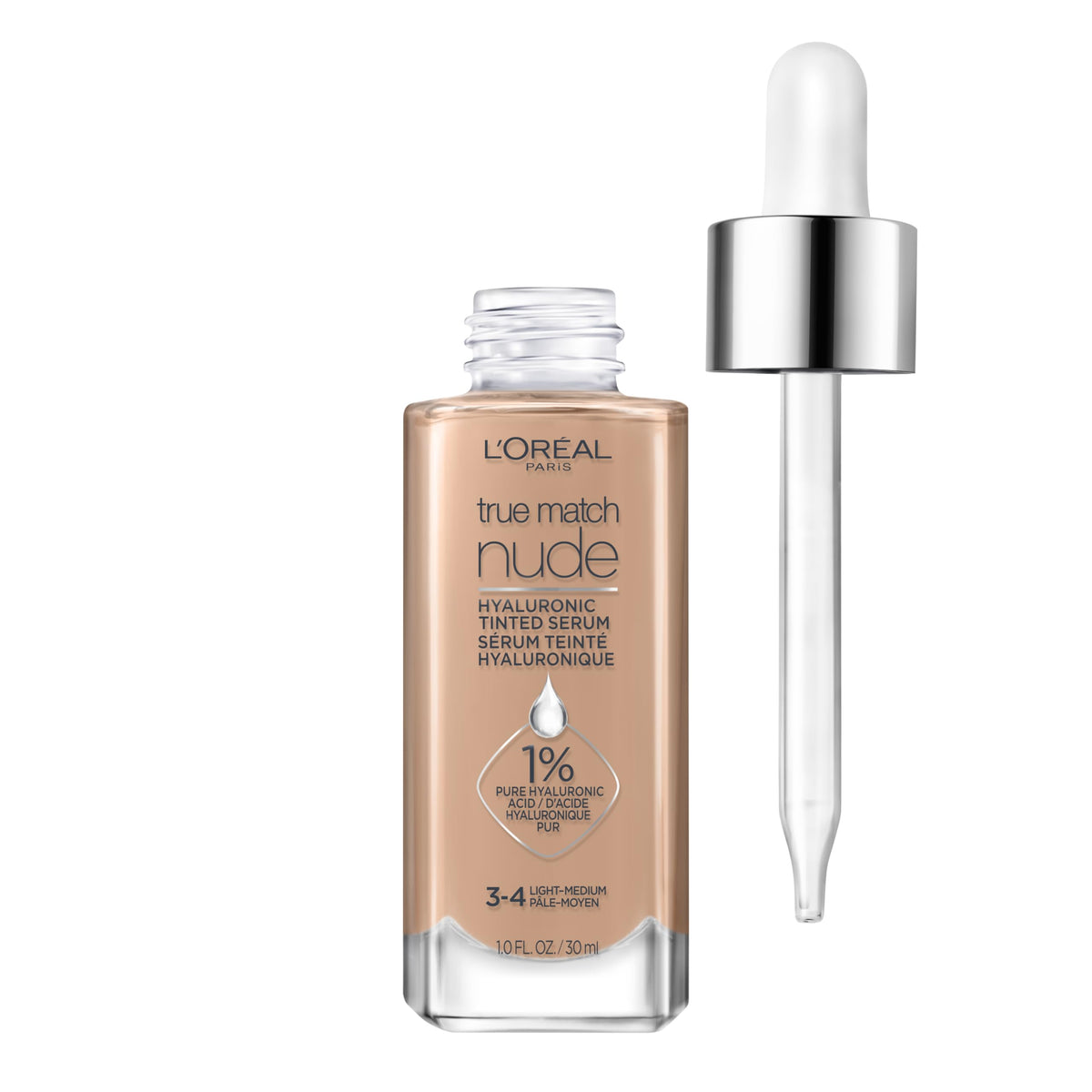 L'Oreal Paris front bottle showing label and size, highlighting nourishing formula