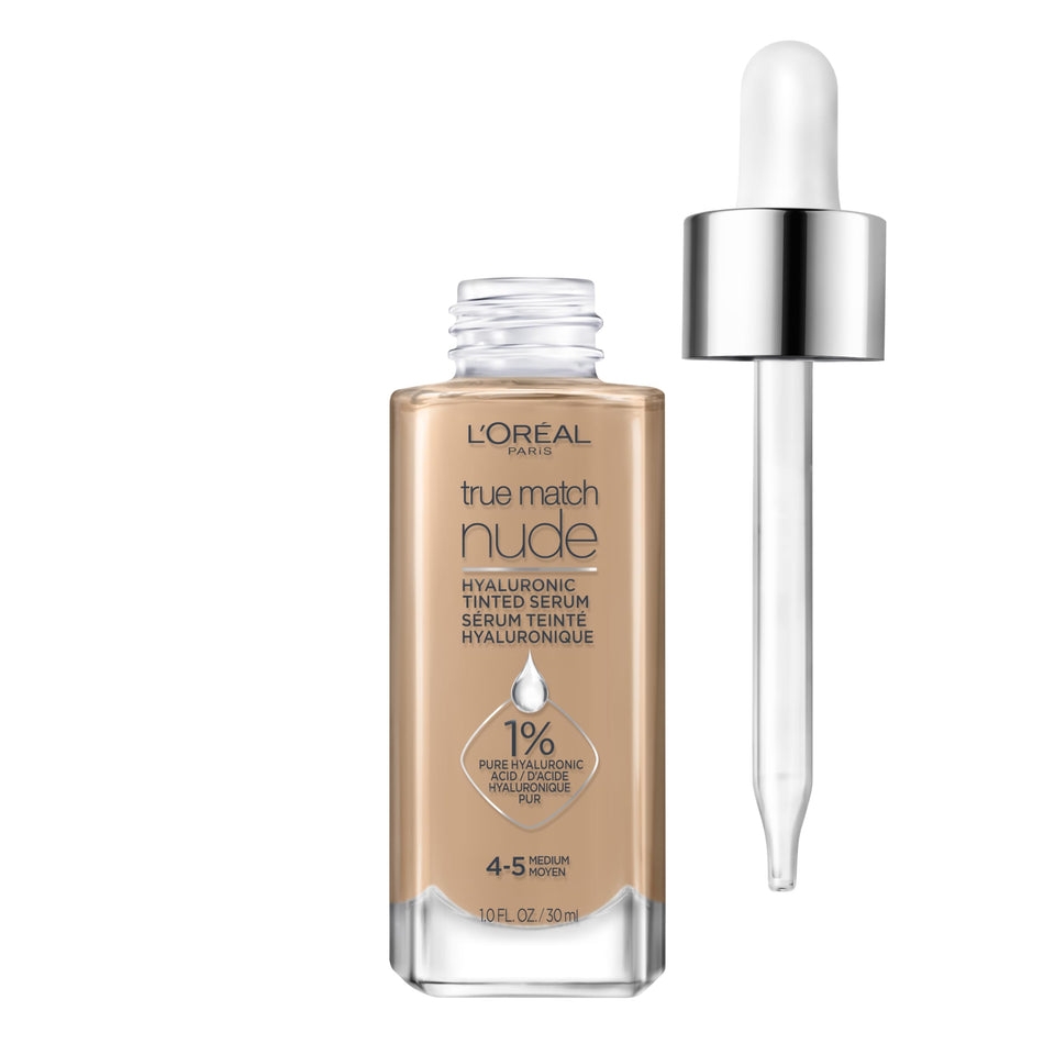 L'Oreal Paris front packaging showing tinted serum and natural finish benefit