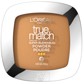 L'Oreal Paris front packaging showing powder compact and shade W7 for easy selection