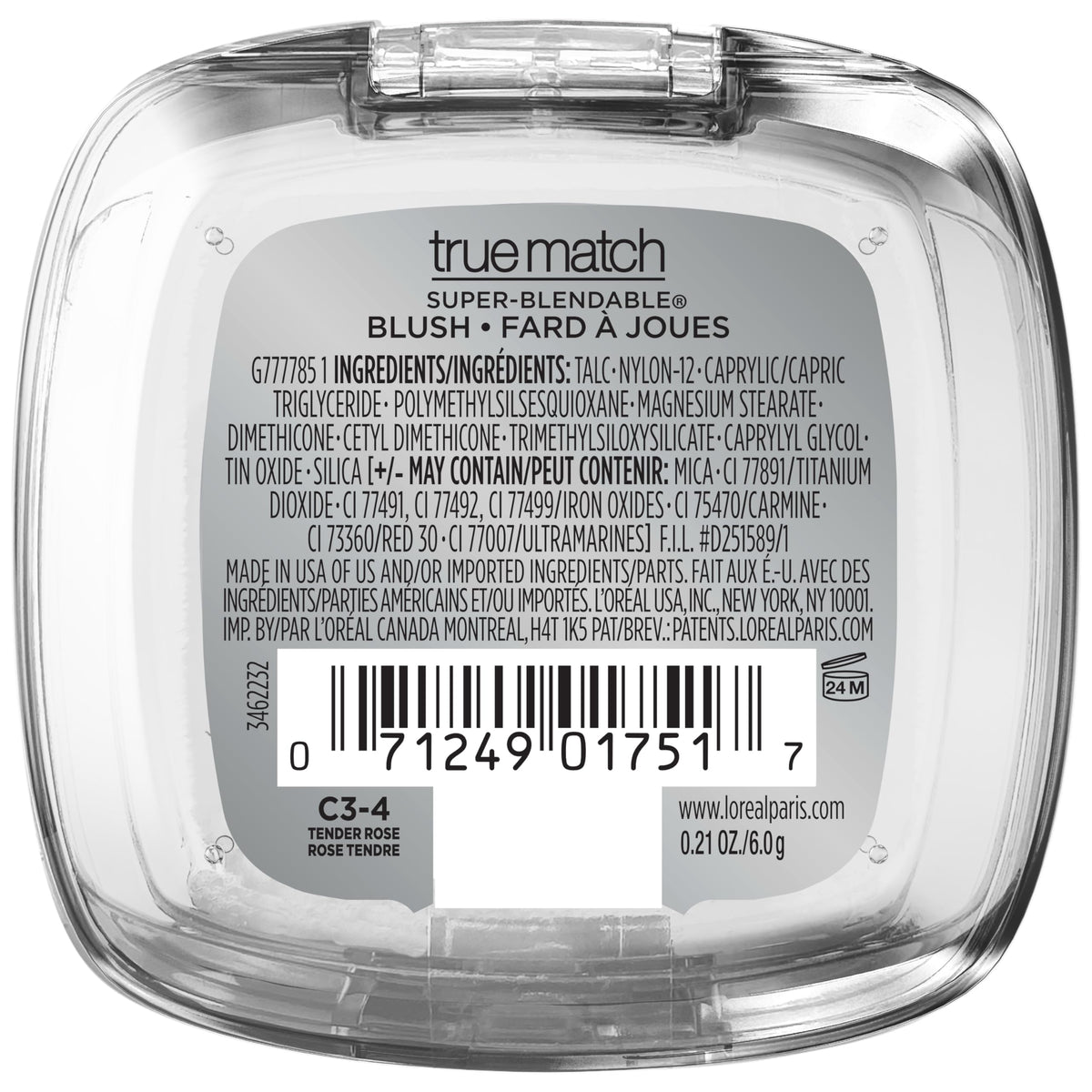 L'Oreal Paris open compact with mirror and brush for quick touch-ups